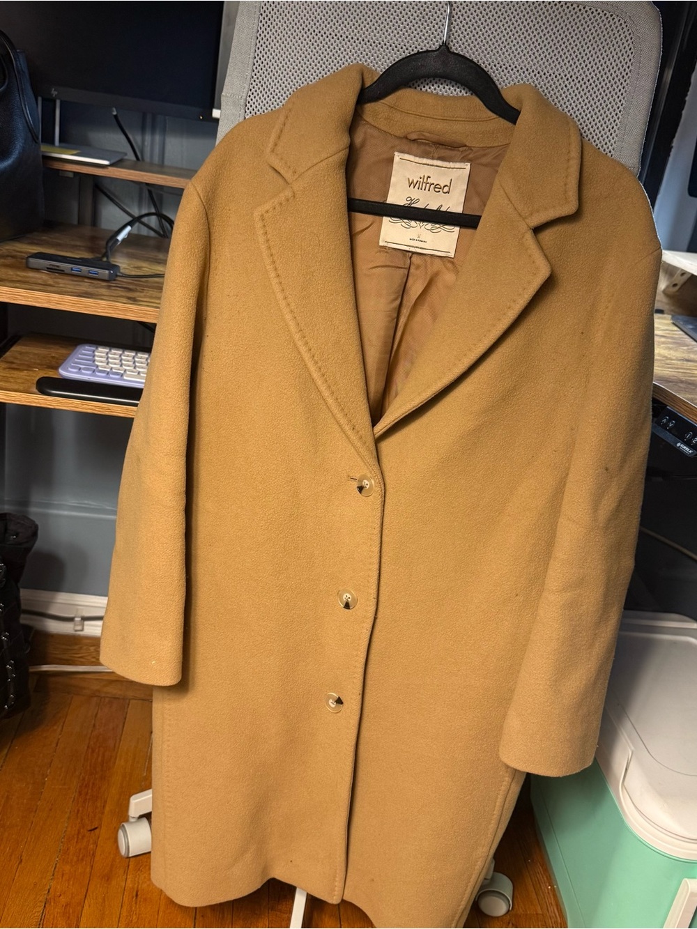 Aritzia Wilfred Wool Portrait Coat